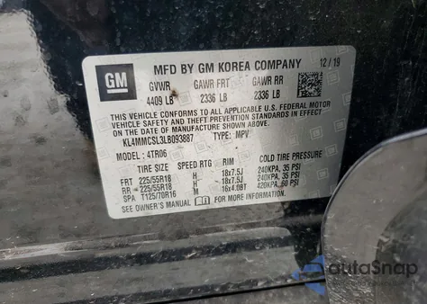 2020 Buick Encore Gx Preferred z USA, uszkodzony, nr VIN KL4MMCSL3LB093887